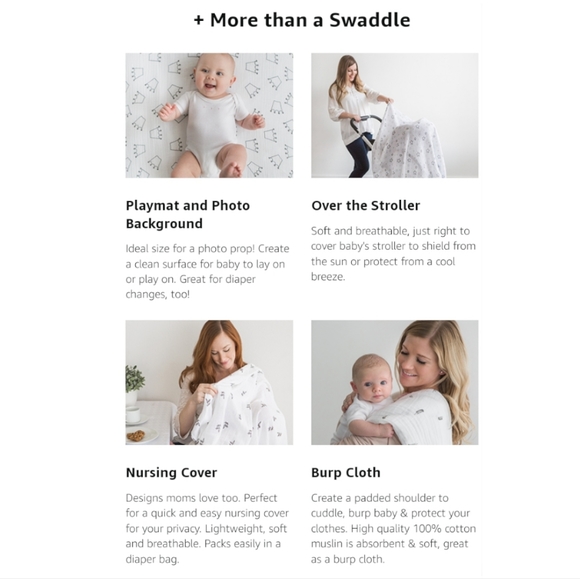 NIB Amazing Baby Muslin Swaddle Blanket in Premium Cotton Soft Black Zebra Print - Picture 11 of 11